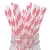 Light Pink Striped 25pc Paper Straws.