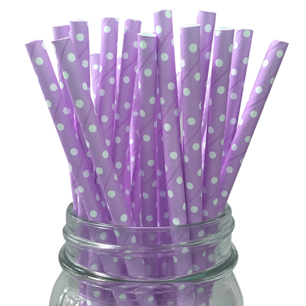 Small Mint Polka Dot Paper Straws - 25 Ct.