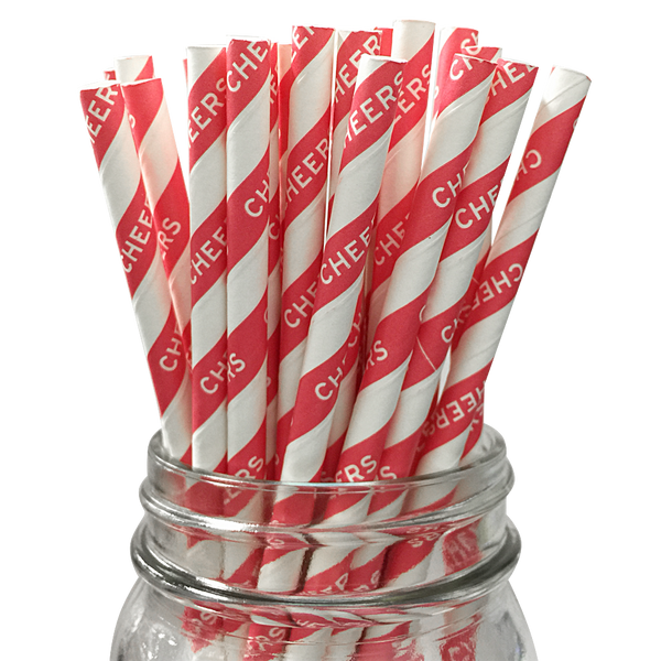 Red Hearts Paper Straw - Roc Paper Straws