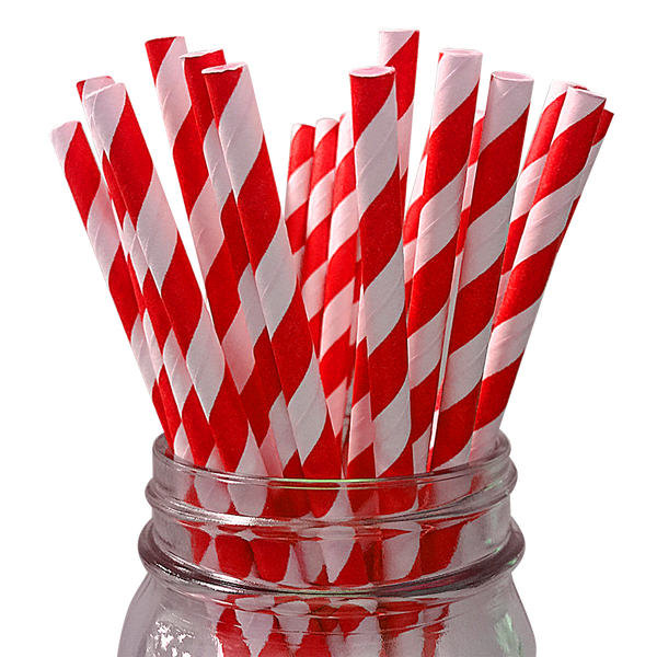 Christmas Paper Straws Foil Red Striped Drinking Straws - Temu