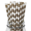 Concrete Rugby Striped 25pc Paper Straws.