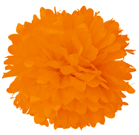 8" Orangesicle Tissue Pom Poms.