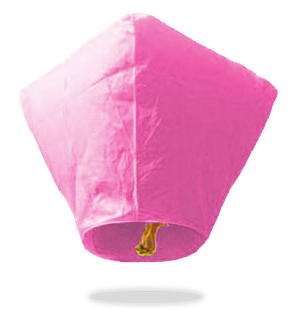 ECO Pink Diamond Sky Lanterns (Wire-Free).