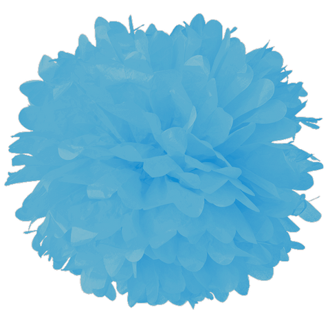 10" Powder Blue Tissue Pom Poms.