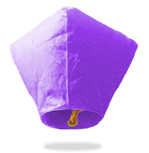 ECO Purple Diamond Sky Lanterns (Wire-Free).