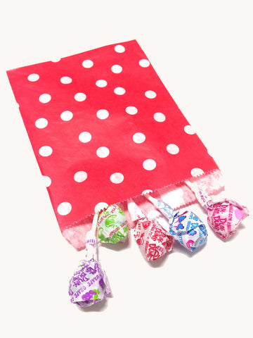 Red Polka Dots 20pc Paper Favor Bags.