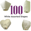 100 White Assorted Shapes Sky Lanterns.