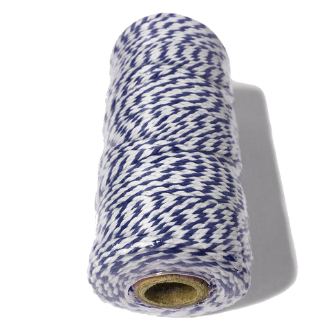 Navy Blue and White Bakers Twine.