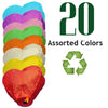 20 Assorted Color ECO Heart Sky Lanterns.