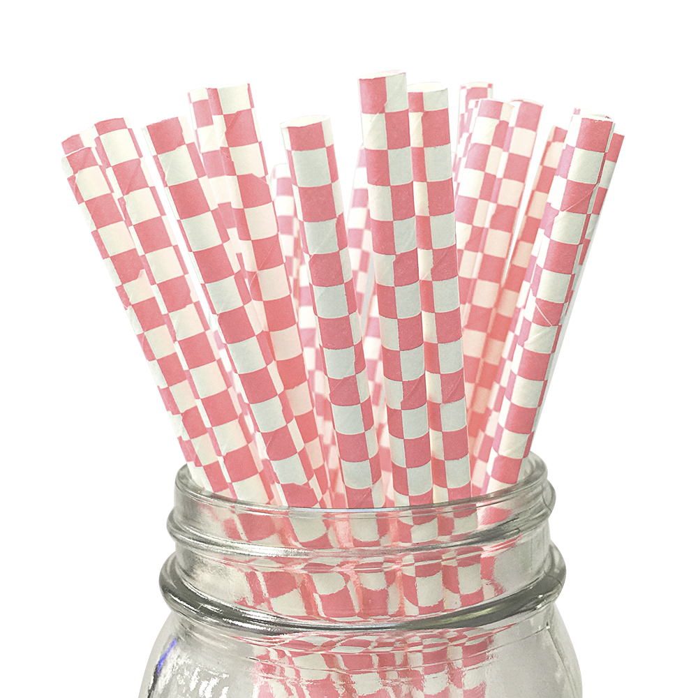 Big Dot Of Happiness Pink Ducky Duck Paper Straw Decor - Girl Party Striped  Decor Straws - 24 Ct