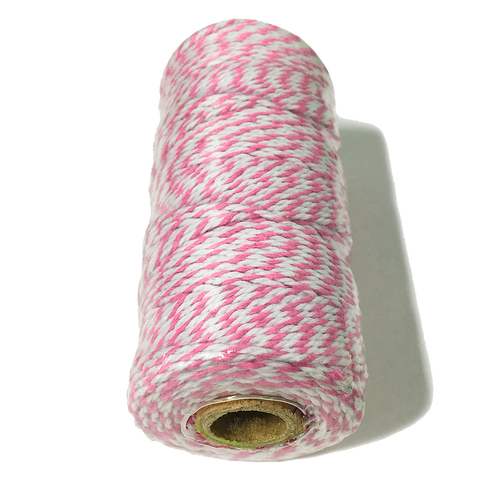 Pink and White Bakers Twine.