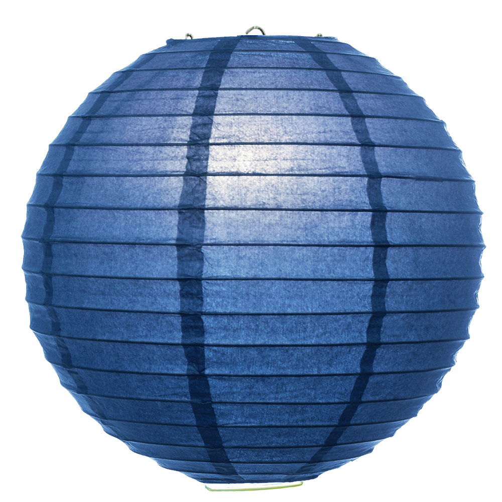 Blue Round Paper Lanterns