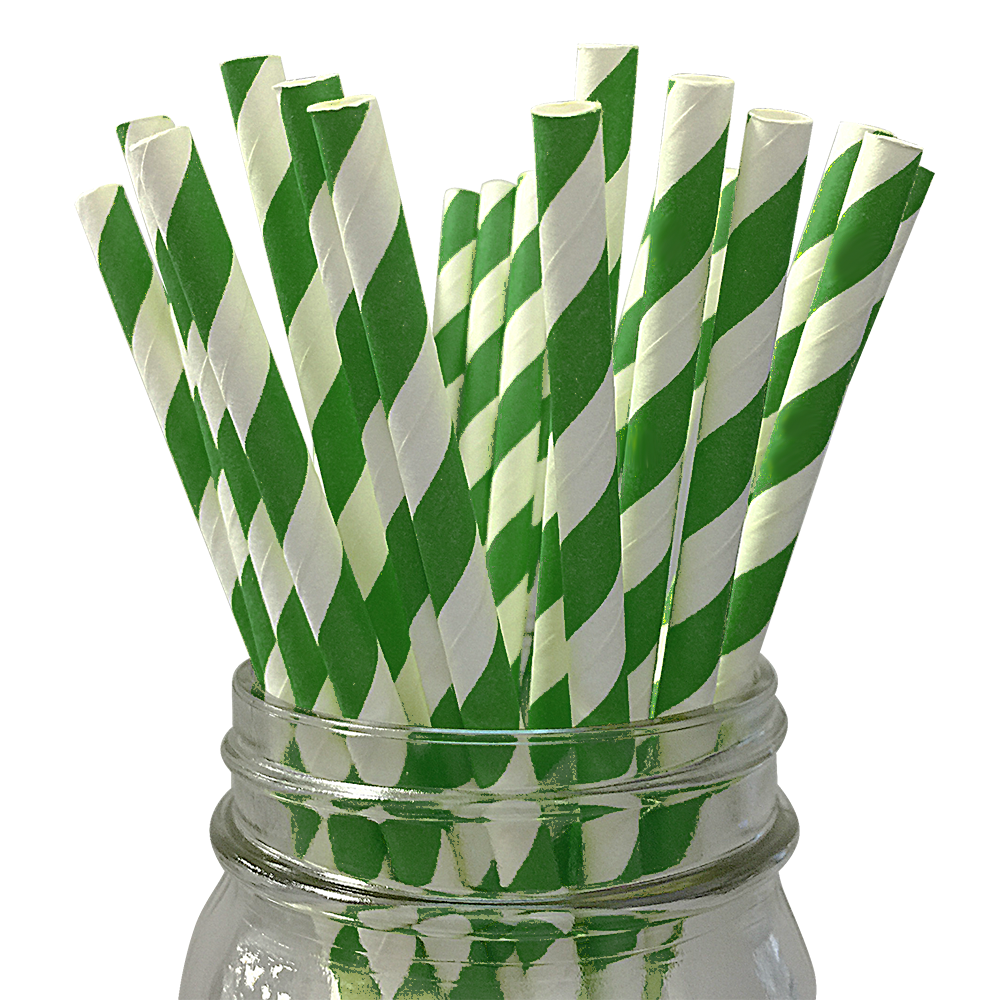 Green Paper Straws 