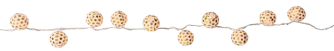 3" Gold Polka Dot String Paper Lanterns (10pcs).