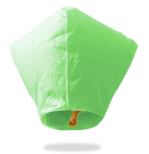 ECO Green Diamond Sky Lanterns (Wire-Free).