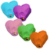 5 Assorted Color Heart Sky Lanterns.