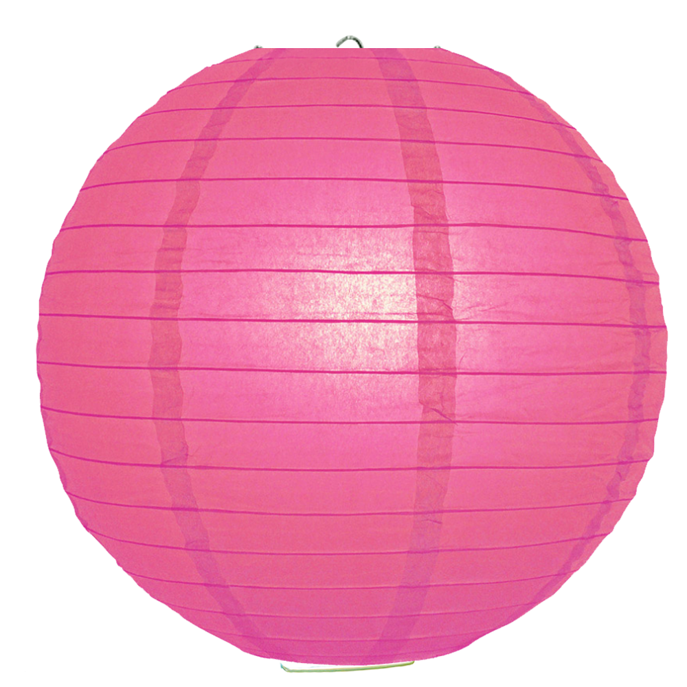 Hot Pink Round Paper Lanterns