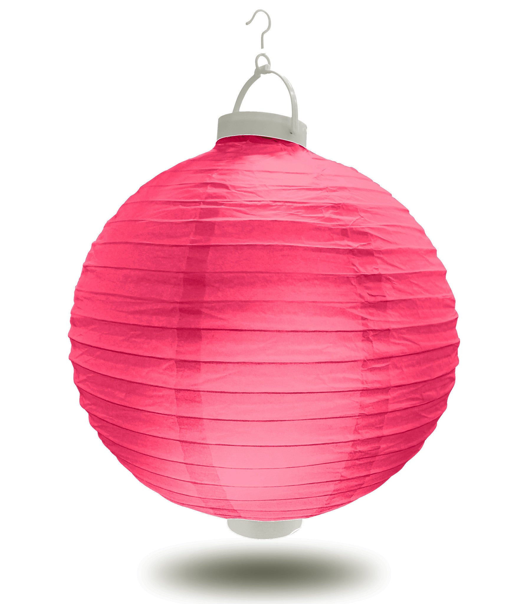 12' Magenta Battery Operated LED Paper Lanterns
