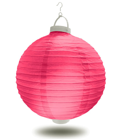 12" Magenta Battery Operated LED Paper Lanterns.