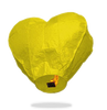 ECO Yellow Heart Sky Lanterns (Wire-Free).